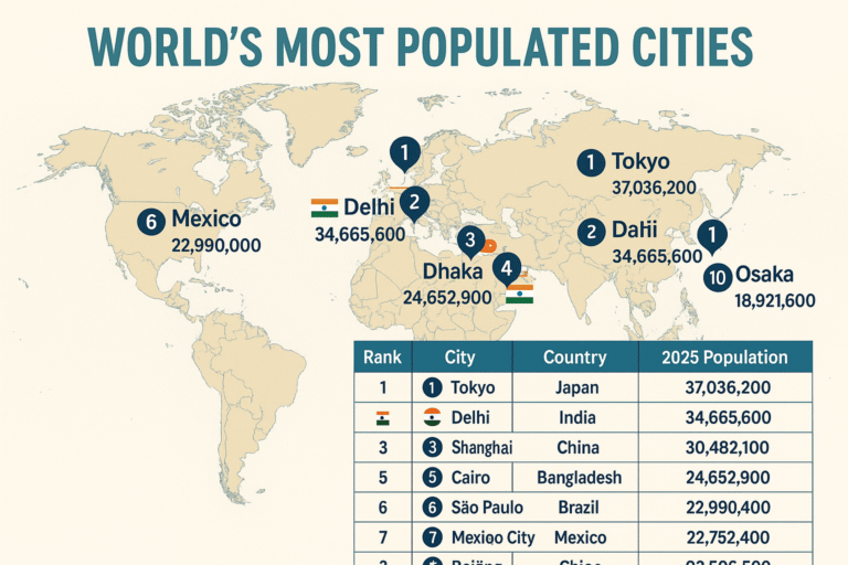 World’s Most Populated Cities List Is Out