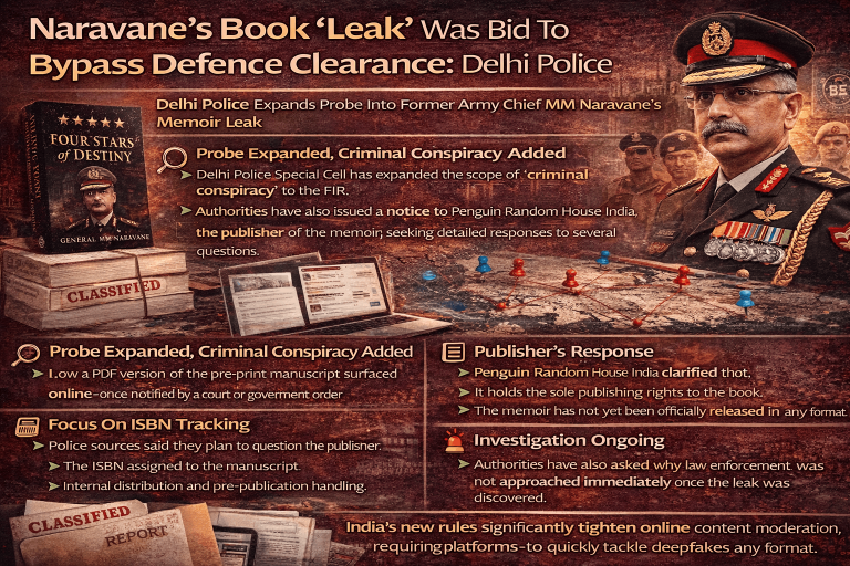Naravane’s Book ‘Leak’ Was Bid To Bypass Defence Clearance: Delhi Police